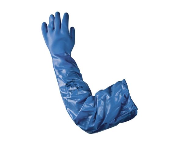 guantes azul hombro medianos