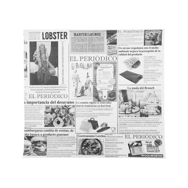 Papel antigrasa – Laminas - Blanco/News 28 x 31 cm.