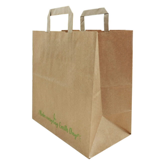 Bolsa papel kraft con asa plana – Earth day