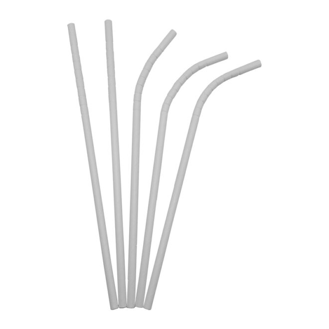 Cañita flexible de papel – Blanco - sin funda 0