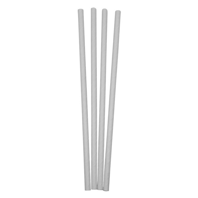 Cañita recta de papel – Blanco - sin funda 0