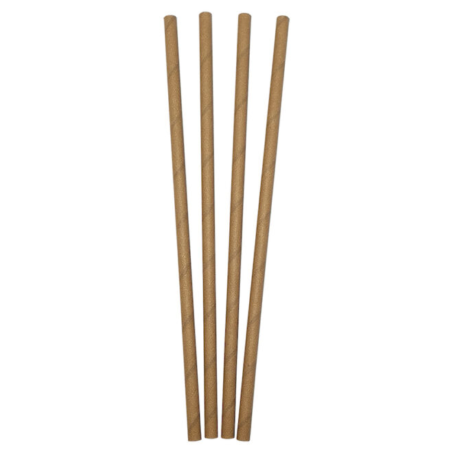 Cañita recta de papel – Kraft - sin funda 0