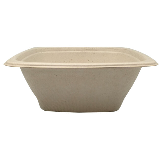 Bol de bagazo – Cuadrado - 950 ml. / 32 oz. 18 x 18 x 70 cm.