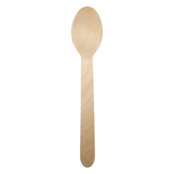 Cubiertos de madera encerada - Cuchara 16 cm.
