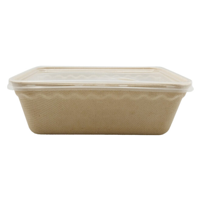 Envase de bagazo – Rectangular con tapa rPET - 750 ml. 17