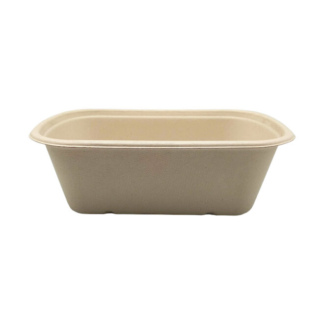 Envase con tapa de bagazo – 1 compartimentos - 1.200 ml. 23 x 13
