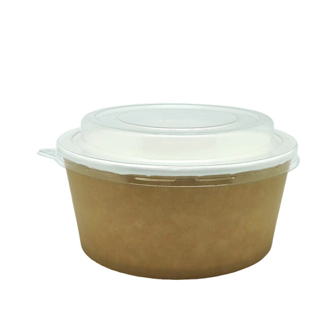 Envase + Tapa – Kraft/Blanco - 750 ml. - Ø 145 mm.