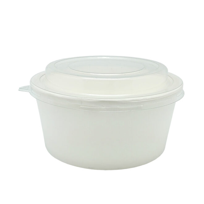 Ensaladera de cartón – Blanco - 750 ml. - Ø 145 mm.