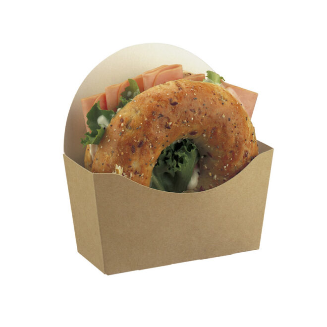 Envase Bagel - Kraft/Blanco 12 x 4