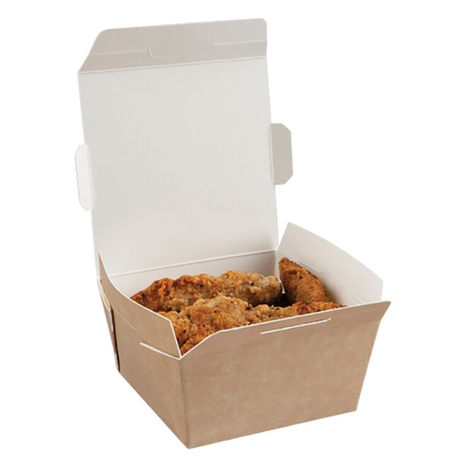 Envases cook pac - Kraft-Blanco - 430 ml. 10