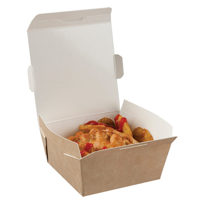 Envases cook pac - Kraft-Blanco - 580 ml. 16/10 x 11