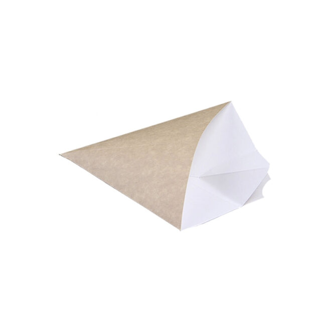 Cono fritos kraft con salsero - pequeño 16