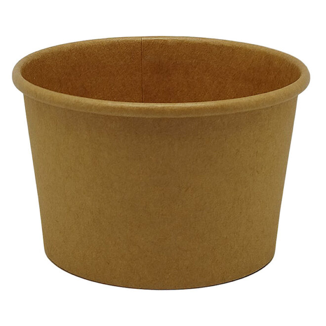 Sopera de cartón – Full kraft - 240 ml. / 8 oz. - Ø 96 mm.  40 x 100 cm.