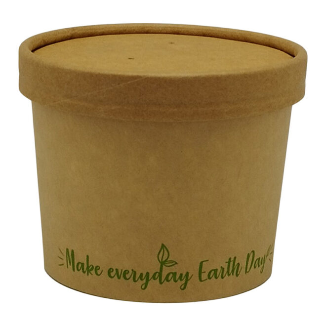 Sopera de cartón + Tapa – EARTYH DAY - 350 ml. / 12 oz.  40 x 100 cm.