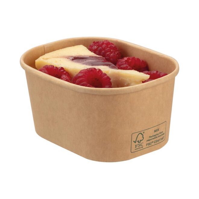 Envase cartón kraft laminados PP - 650 ml. 17/15 x 12/9