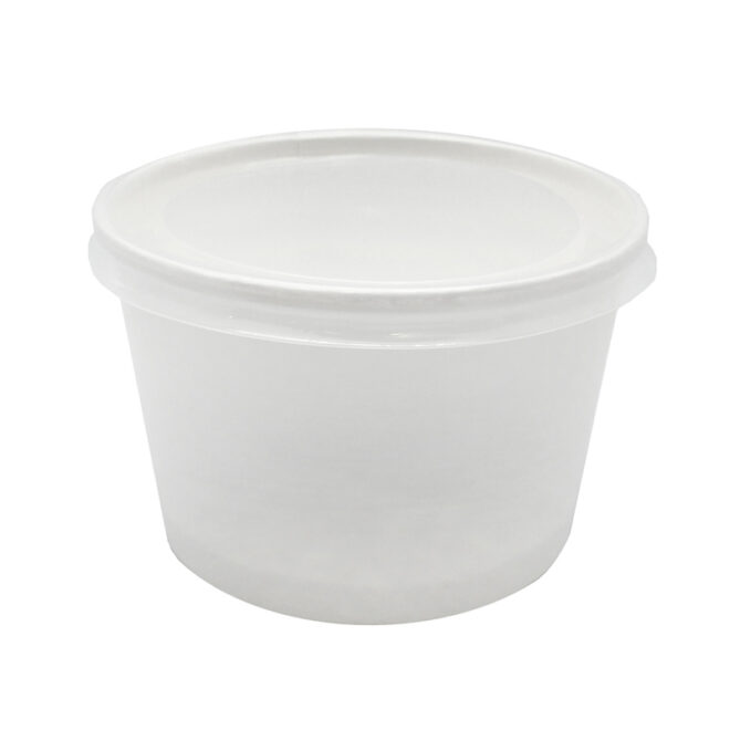 Sopera de cartón – Blanco - 470 ml. + Tapa  30 x 40 cm.