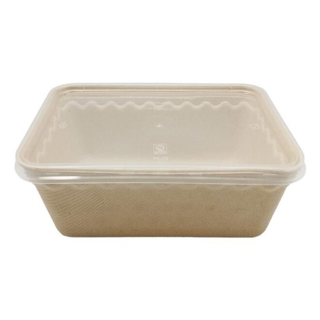 Envase de bagazo – Rectangular con tapa PP - 900 ml. 17