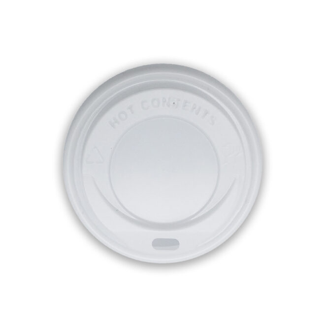 Tapa para vaso de papel - Blanco - 8 oz. - Ø 80 mm.