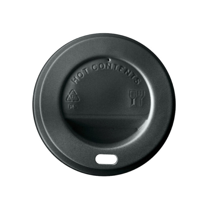 Tapa para vaso de papel - Negro - 8 oz. - Ø 80 mm.