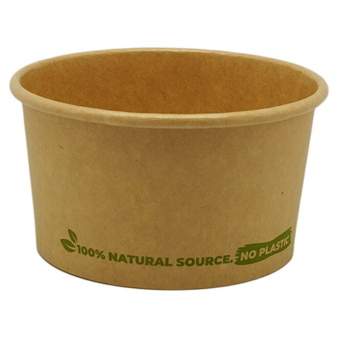 Tarrina de papel – Kraft - HELADO WATER BASED - 240 ml. / 8 oz. - Ø 95 mm.