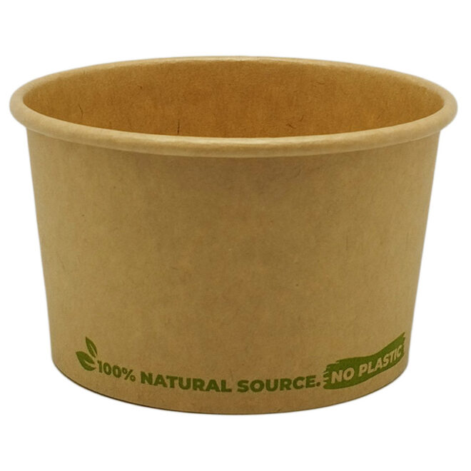 Tarrina de papel – Kraft - HELADO WATER BASED - 360 ml. / 12 oz. - Ø 105 mm.