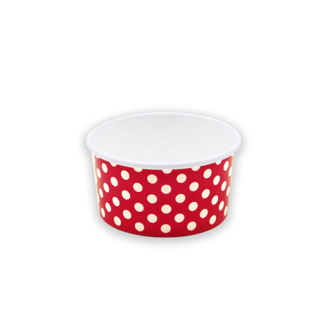 Tarrina de papel – Topos - 120 ml. / 4 oz. - Ø 75 mm.
