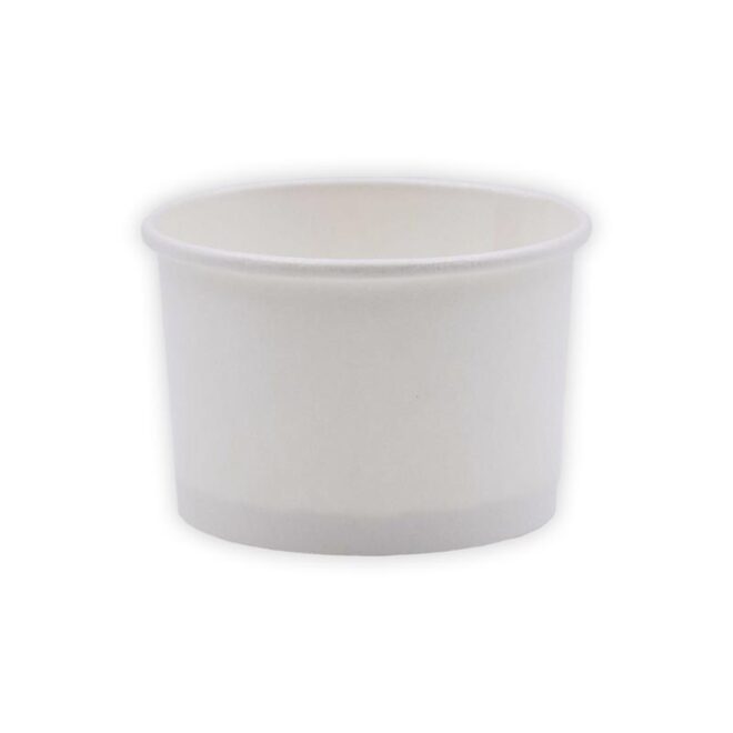 Tarrina de papel – Blanca - 240 ml. / 8 oz. - Ø 95 mm.  Negro