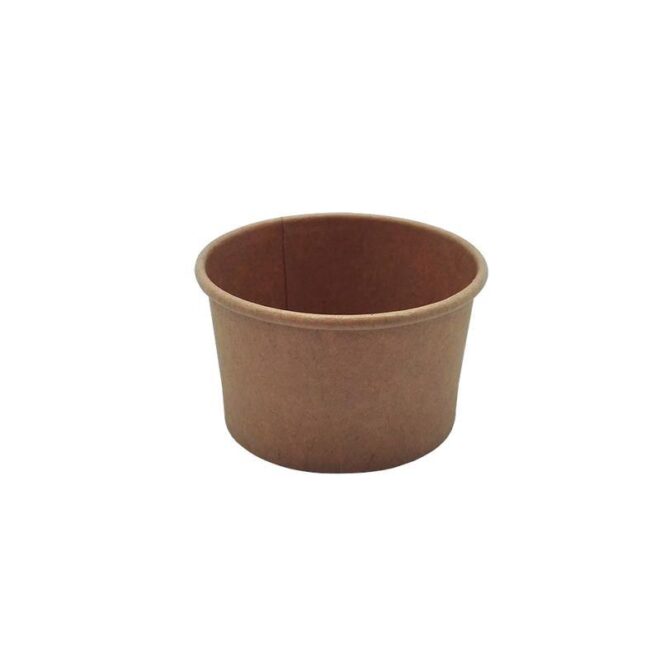 Tarrina de papel – Full Kraft - 80 ml. / 3 oz. - Ø 72 mm.