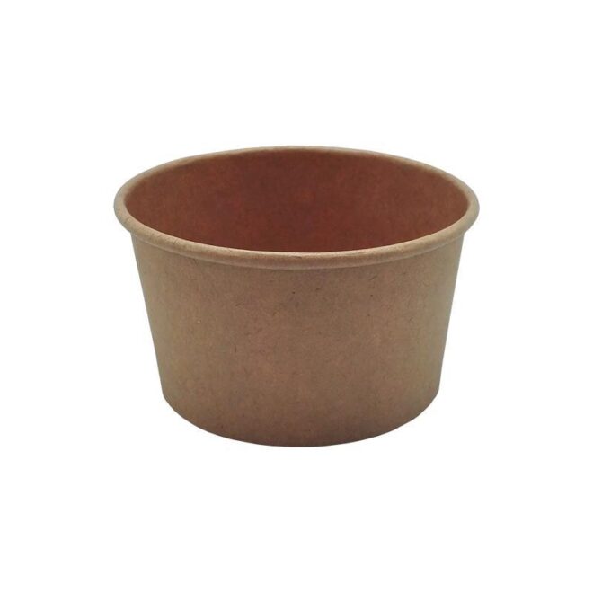 Tarrina de papel – Full Kraft - 240 ml. / 8 oz. - Ø 95 mm.  Marrón