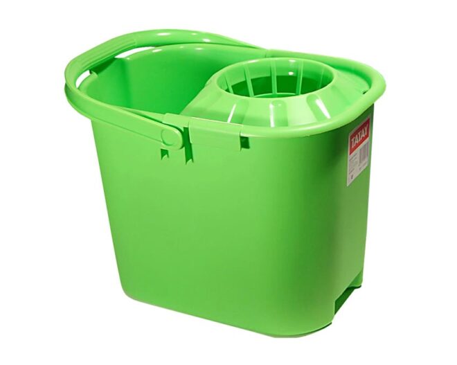 Cubo con escurridor rectangular reforzado