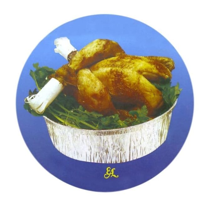 Tapa bandeja pollo redonda