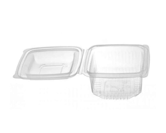 Tarrina rectangular microondas 1.500 cc. (plana) (120 uds.)