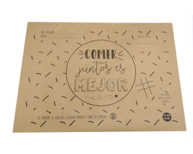 Mantel individual personalizado restaurantes